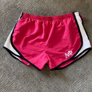 Pink Alpha Phi Running Shorts